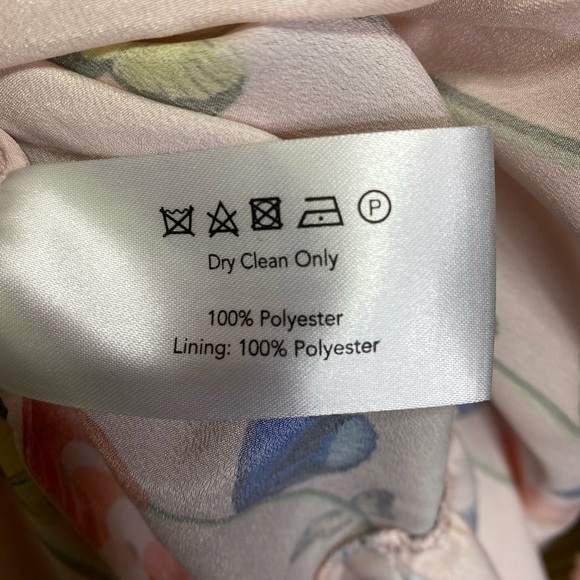 Borgo de Nor Luna Asymmetrical Printed Crepe de Chine Midi Dress in Light Pink - Picture 9 of 11